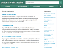 Tablet Screenshot of dicionariofinanceiro.com